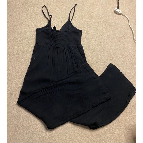 Aerie Gauze Crop Jumpsuit with Pockets Size Small - Picture 2 of 10